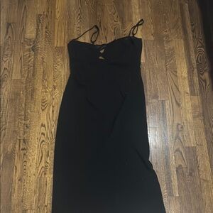 Bardot cutout Elegant Black Dress - XL